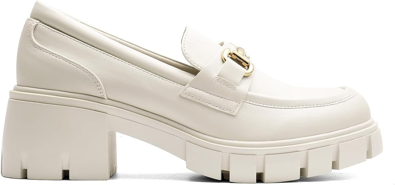DREAM PAIRS Loafers for Women Platform Chunky Loafers Slip On Casual Shoes | Amazon (US)