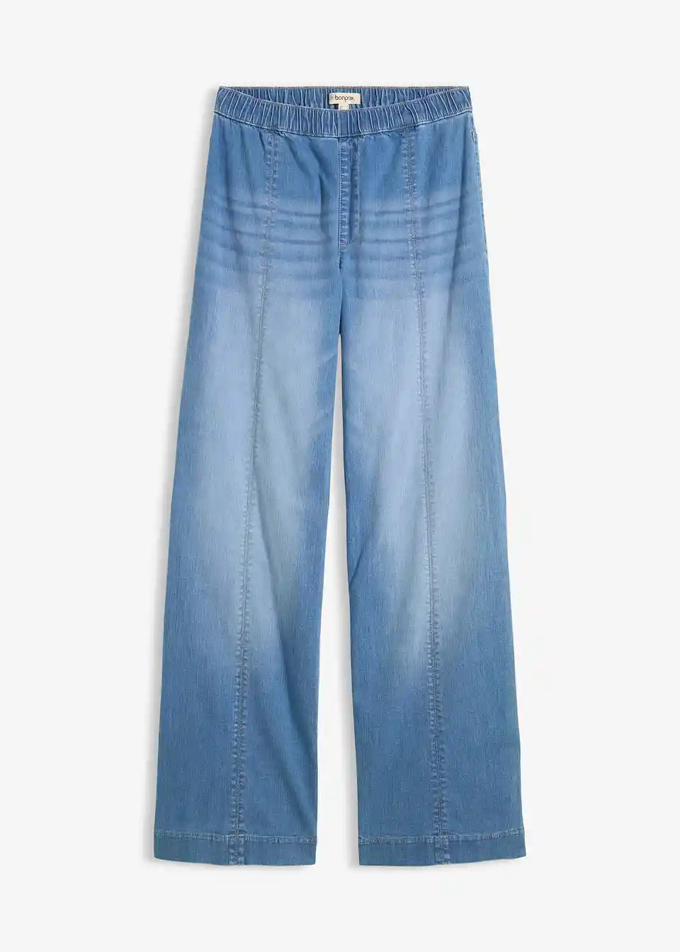 Wide-Leg-Jeans High Waist, Bequembund Full Length - blau, Lang | Bonprix DE