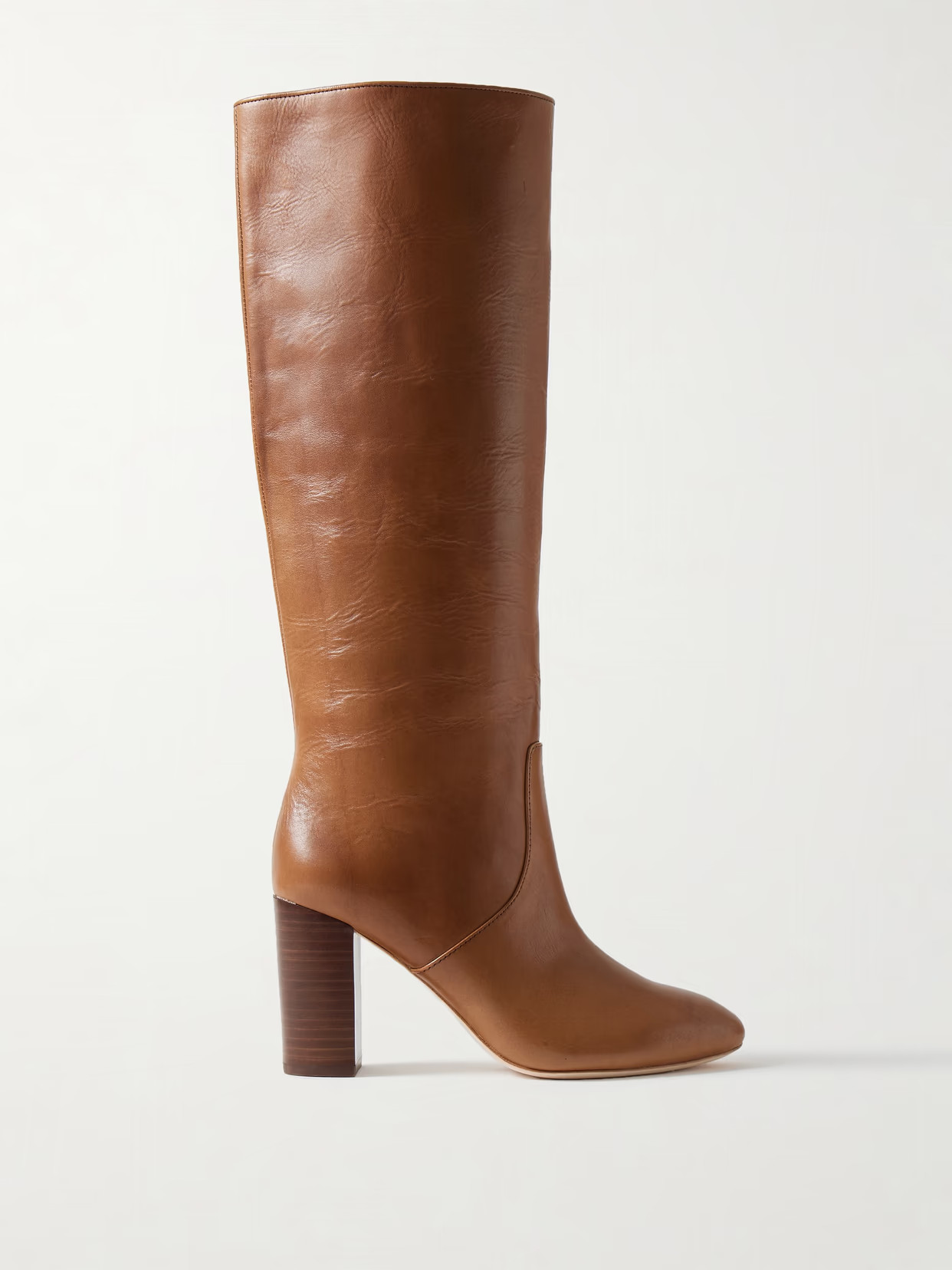 Loeffler Randall - Goldy Leather Knee Boots - Brown | NET-A-PORTER (US)