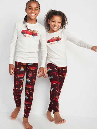 Gender-Neutral Matching Snug-Fit Printed Pajama Set for Kids | Old Navy (US)