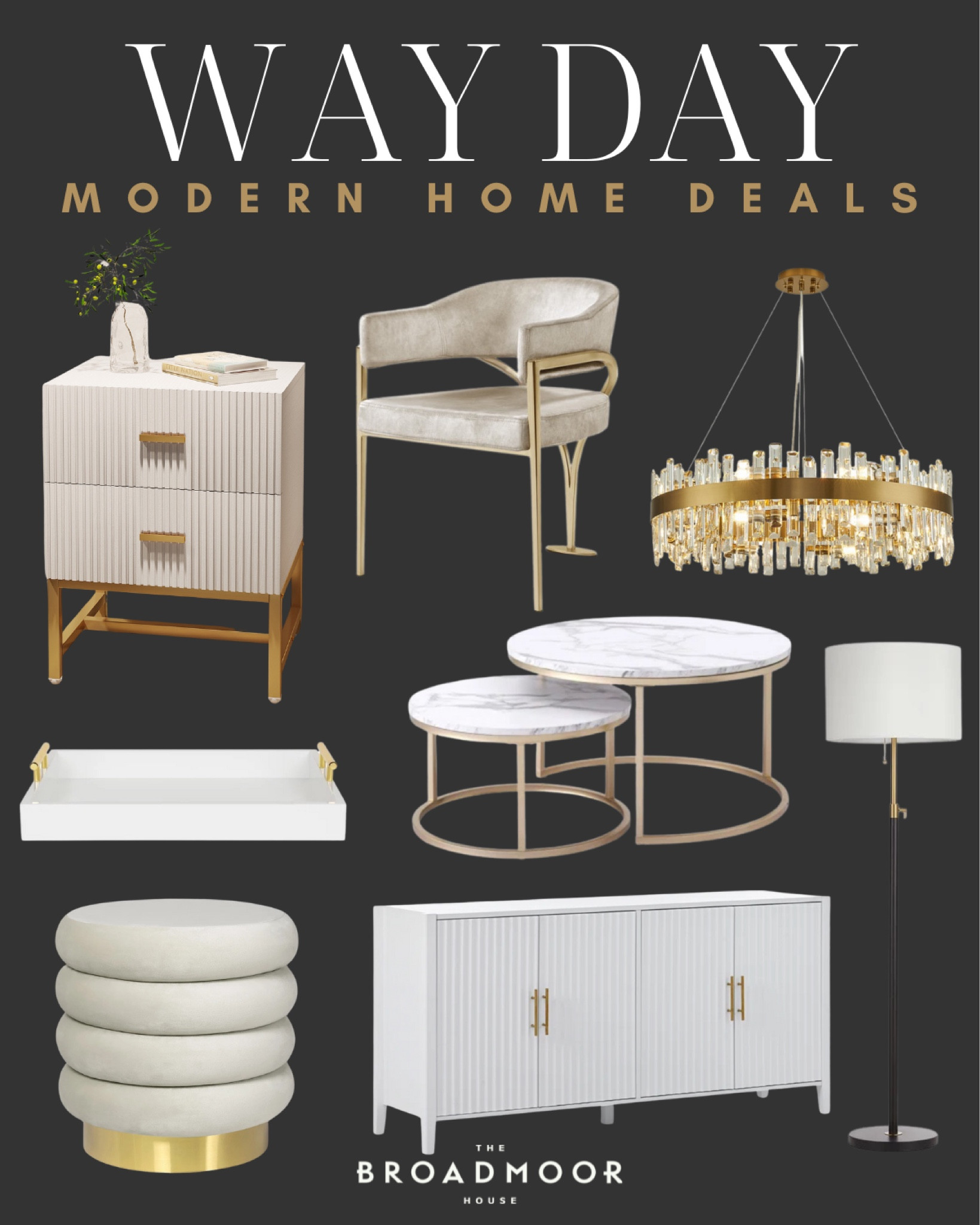 Wayday, wayfair, modern home, modern furniture, gold lighting, coffee table, nightstand, dining chair, sideboard, ottoman, floor lamp, modern home decor

#LTKHome #LTKSeasonal #LTKSaleAlert