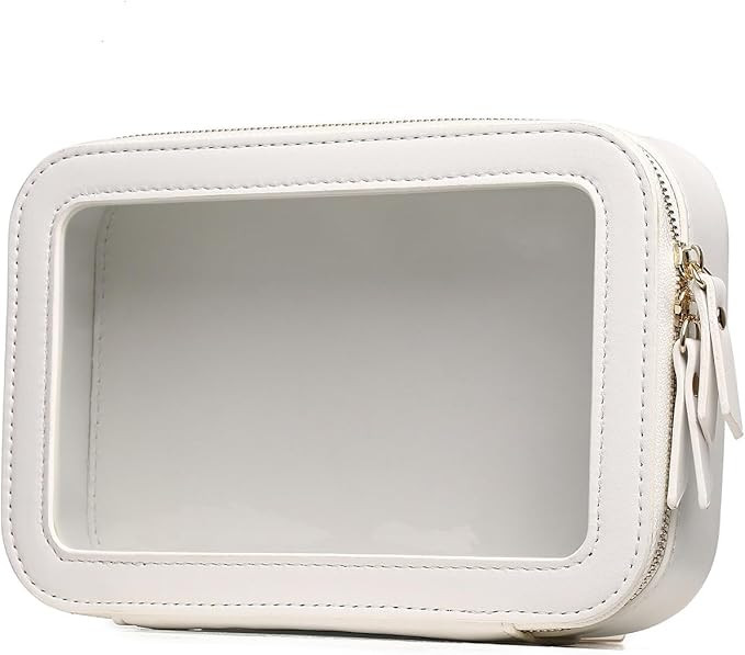 Clear Makeup Bag Travel Case Portable transparent Cosmetic Bag Case Clear Travel Toiletry Makeup ... | Amazon (US)