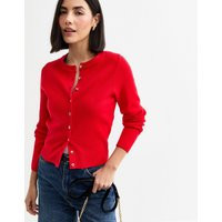 Women's Red Compact Knit Button Up Cardigan New Look | New Look (UK)