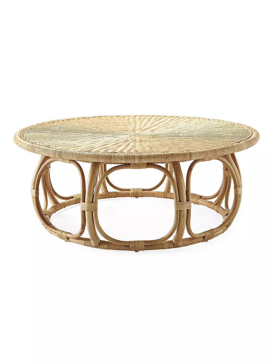 Anguilla Rattan Coffee Table | Serena and Lily