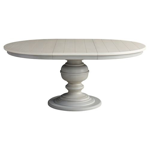 Stella Round Extension Dining Table, French Gray | One Kings Lane