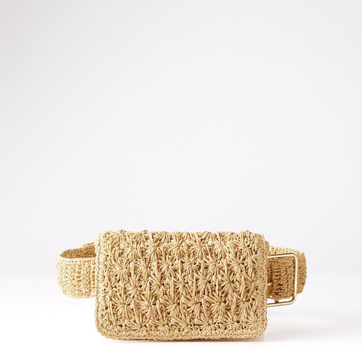 Antibes Handwoven Raffia Belt Bag | Mark and Graham