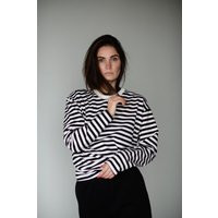 Womens Striped Longsleeve, Striped Sweatshirt, Long Sleeve Ribbed Stretch Cotton Perfect For Autumn, Winter & Spring, Striped Top | Etsy (US)