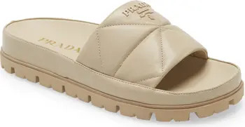 Logo Matelassé Slide Sandal | Nordstrom