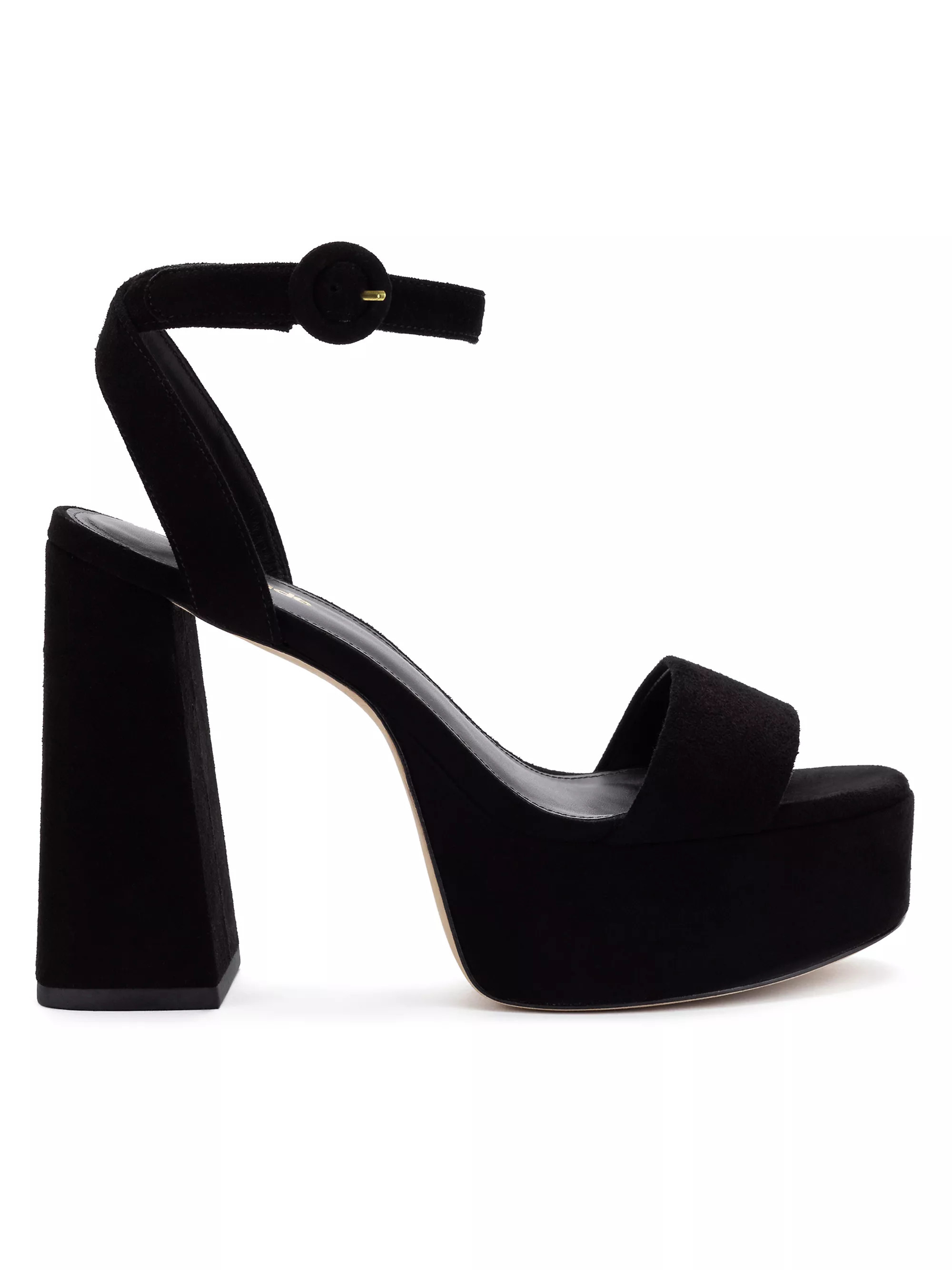 Shop Larroudé Dolly Suede Platform Sandals | Saks Fifth Avenue | Saks Fifth Avenue