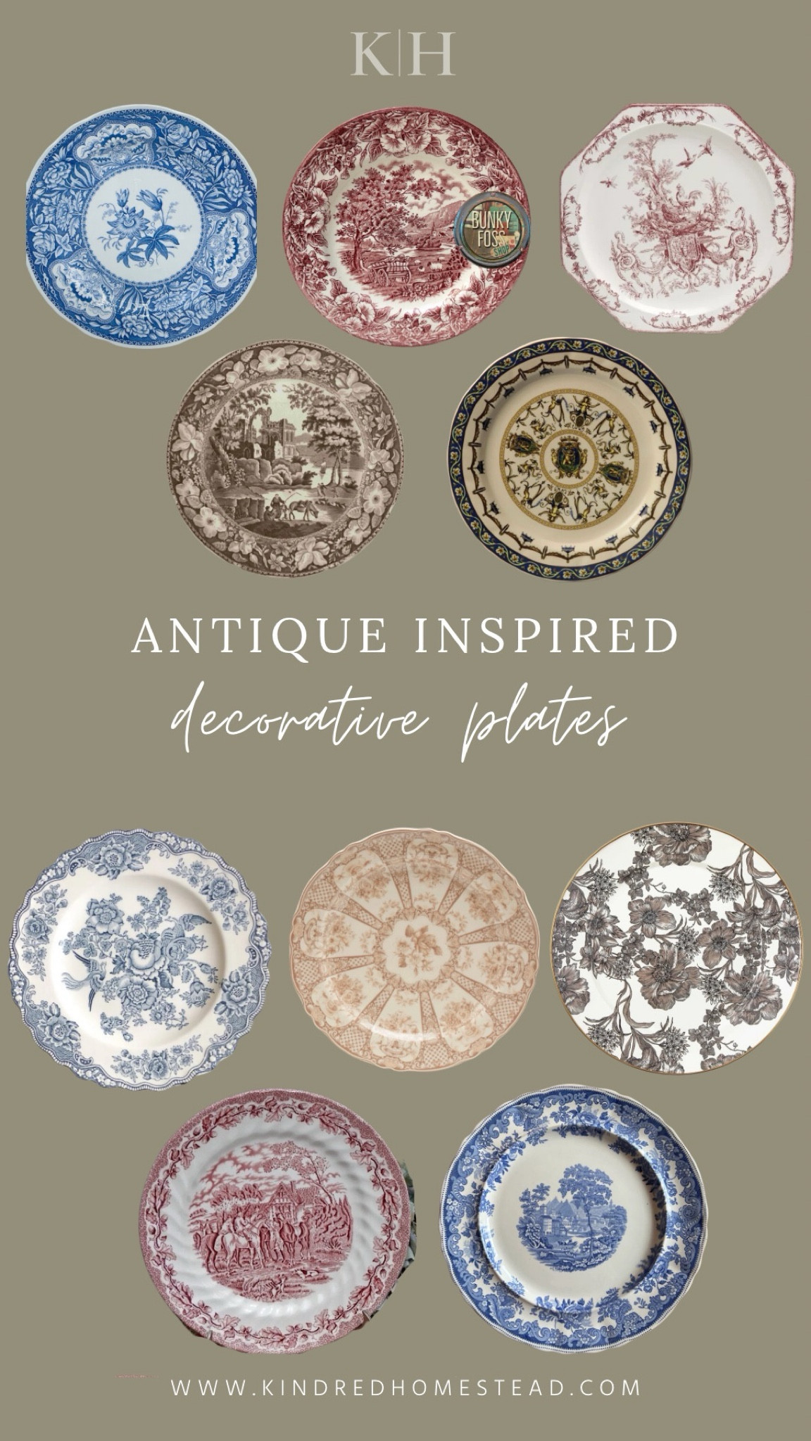 Antique inspired decorative plates for home decor and kitchen styling in timelessly collected heirloom inspired homes with charm!

#LTKHome