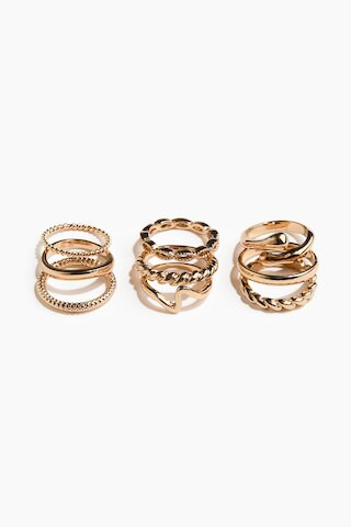 H & M - 9-pack rings - Gold-Colored | H&M (US + CA)