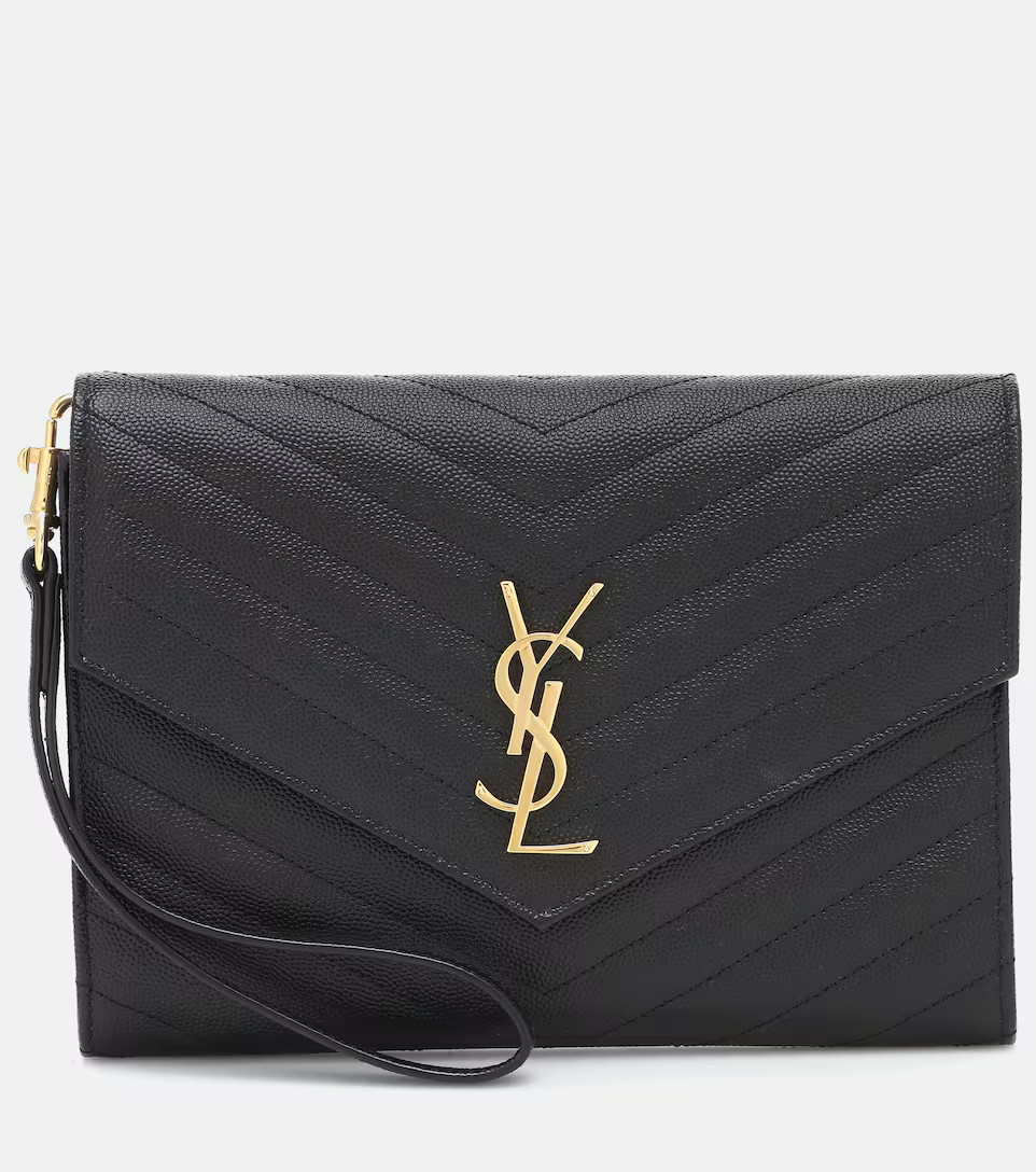 Monogram leather clutch | Mytheresa (UK)