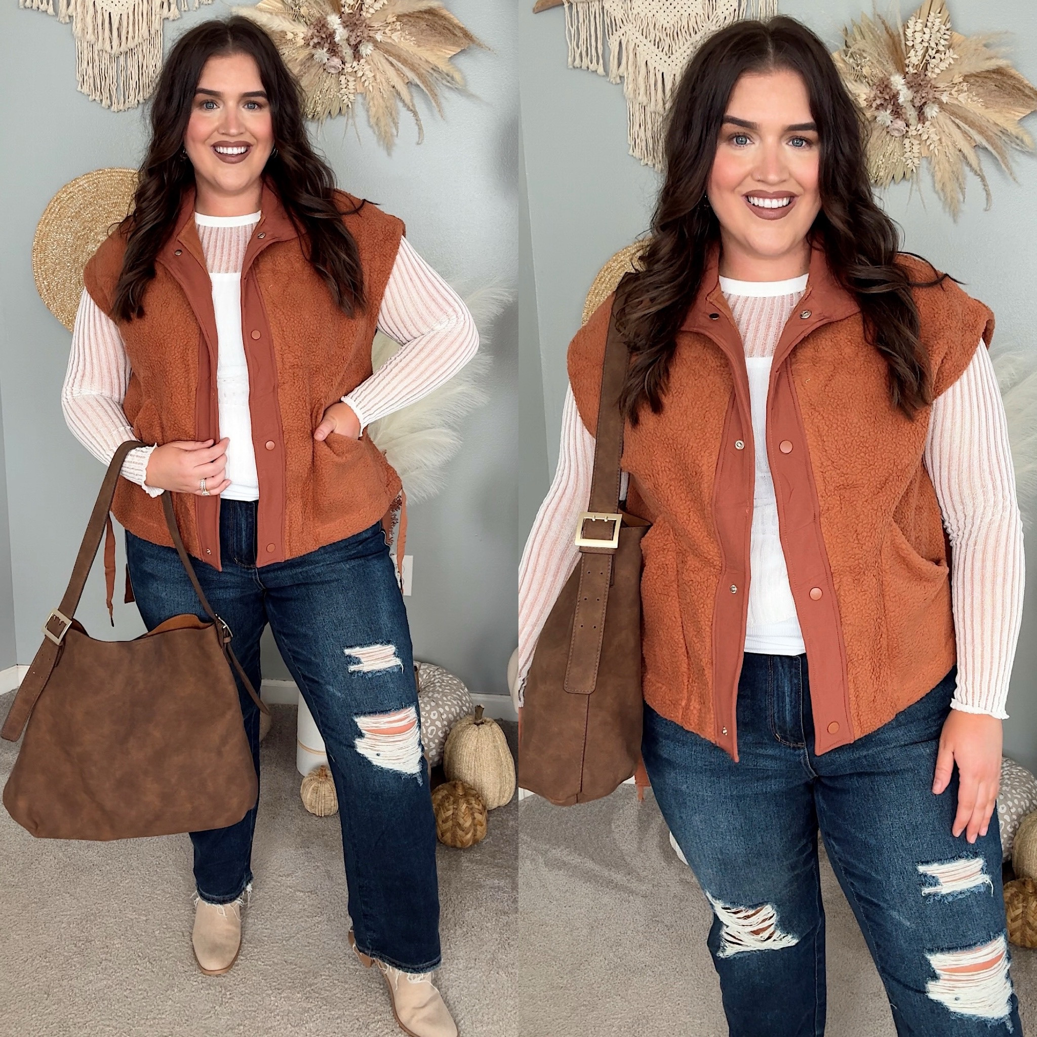 Pinterest inspired casual Fall outfit 🍂 Pumpkin patch inspo 
Long sleeve: L
Vest: XL
Jeans: 16 plus

#LTKSeasonal #LTKPlusSize #LTKStyleTip