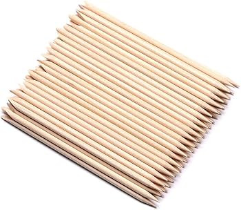 100 Pcs Orange Wood Nail Sticks Double Sided Multi Functional Cuticle Pusher Manicure Pedicure To... | Amazon (US)
