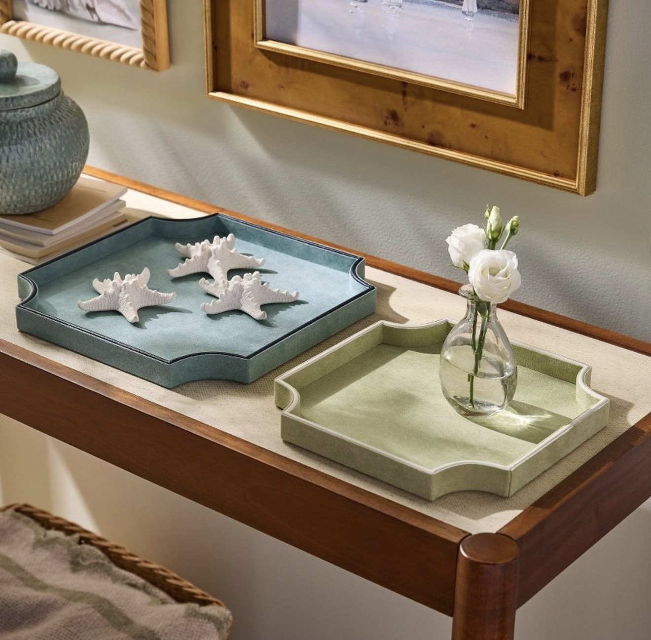 Small details make the biggest impact 🤍 These trays are perfect for styling a console while keeping things polished and practical.

#LTKHome