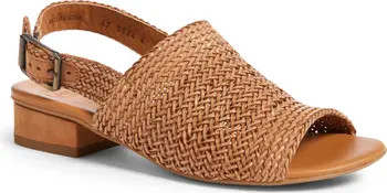 Helena Woven Leather Block Heel Sandal (Women) | Nordstrom