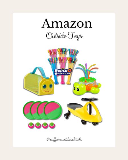 Outside toys perfect for a warm weather day! My little guy is 5 and he LOVES these! 

But catcher, scooter, water balloons, outside toys

#LTKSeasonal #LTKfamily #LTKkids