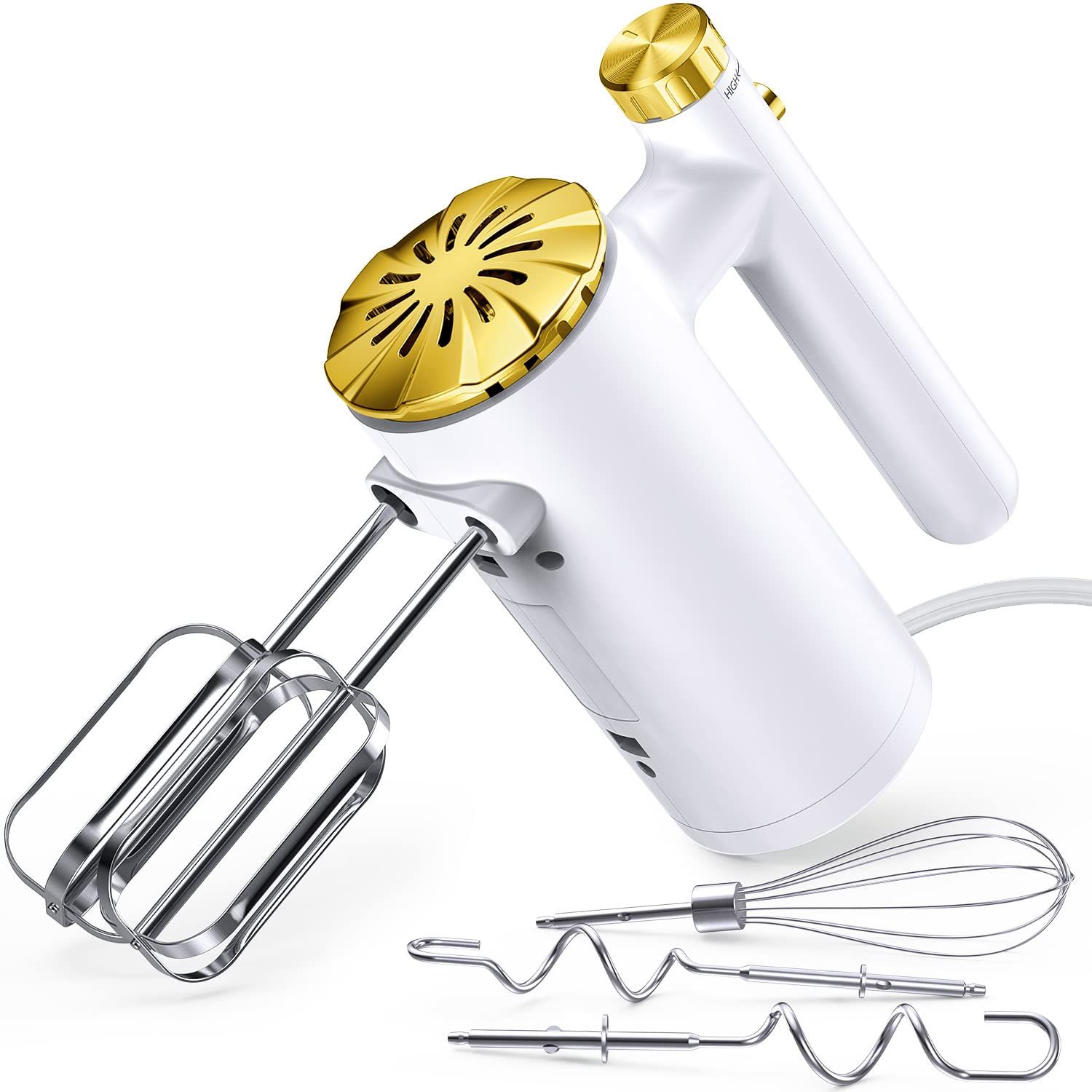 Hand Mixer Electric, 500W Power Handheld Mixer with Continuously Variable Speed Control + Eject Butt | Amazon (US)