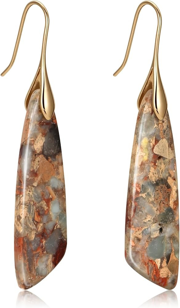 MJartoria Stone Earrings for Women Trendy Vintage Dangle Earrings Drop Earrings Statement Earring... | Amazon (US)