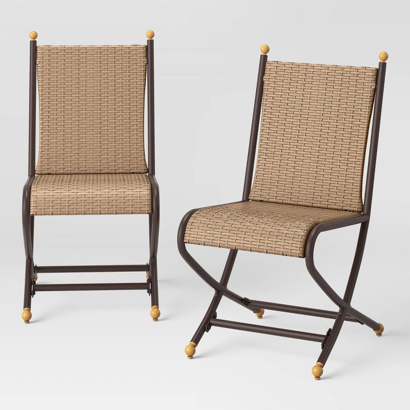 2pk Patio Dining Chairs - Brown/Gold - Opalhouse™ designed with Jungalow™ | Target