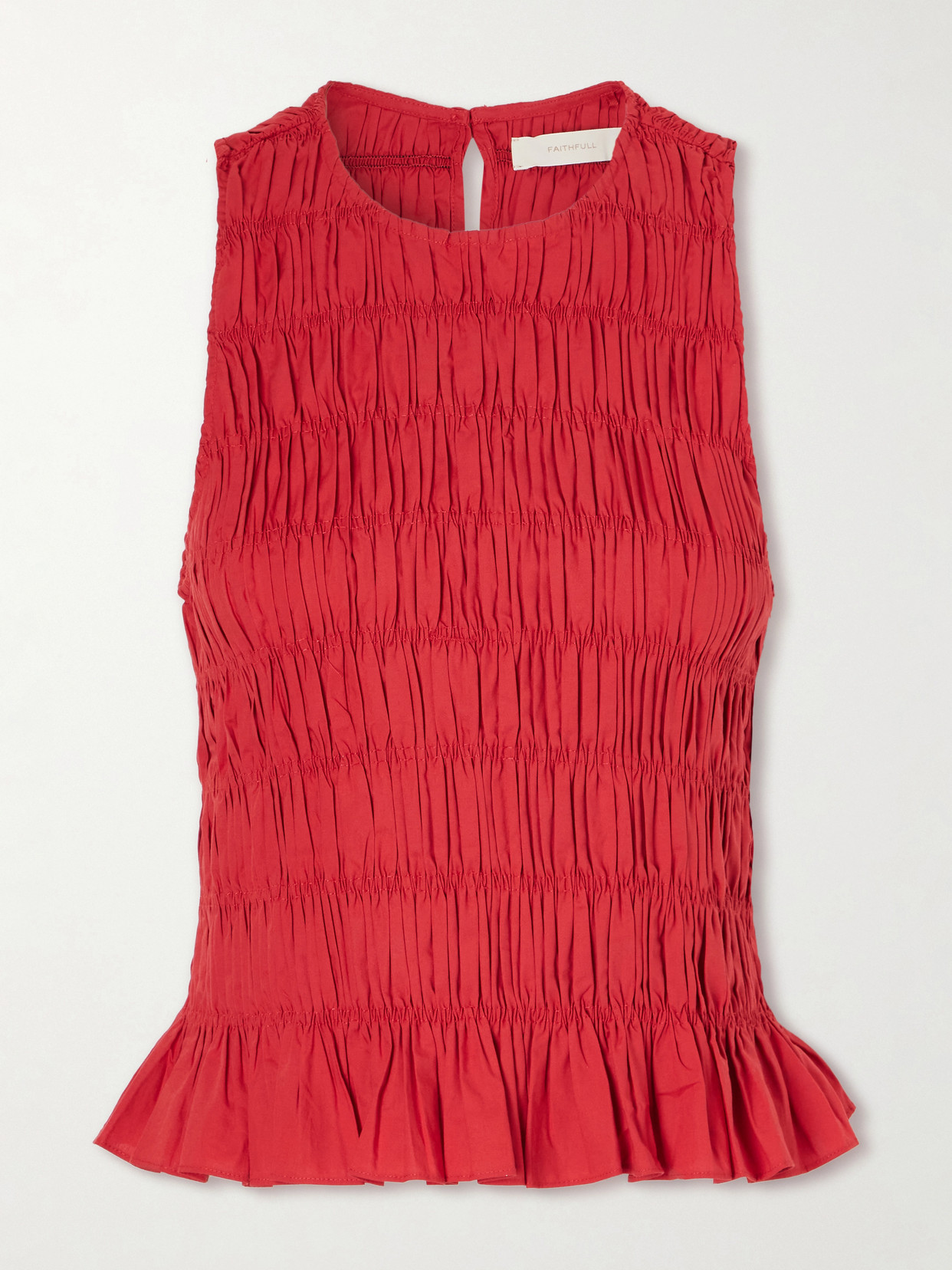 Faithfull - Cales Shirred Cotton Top - medium | NET-A-PORTER (UK & EU)