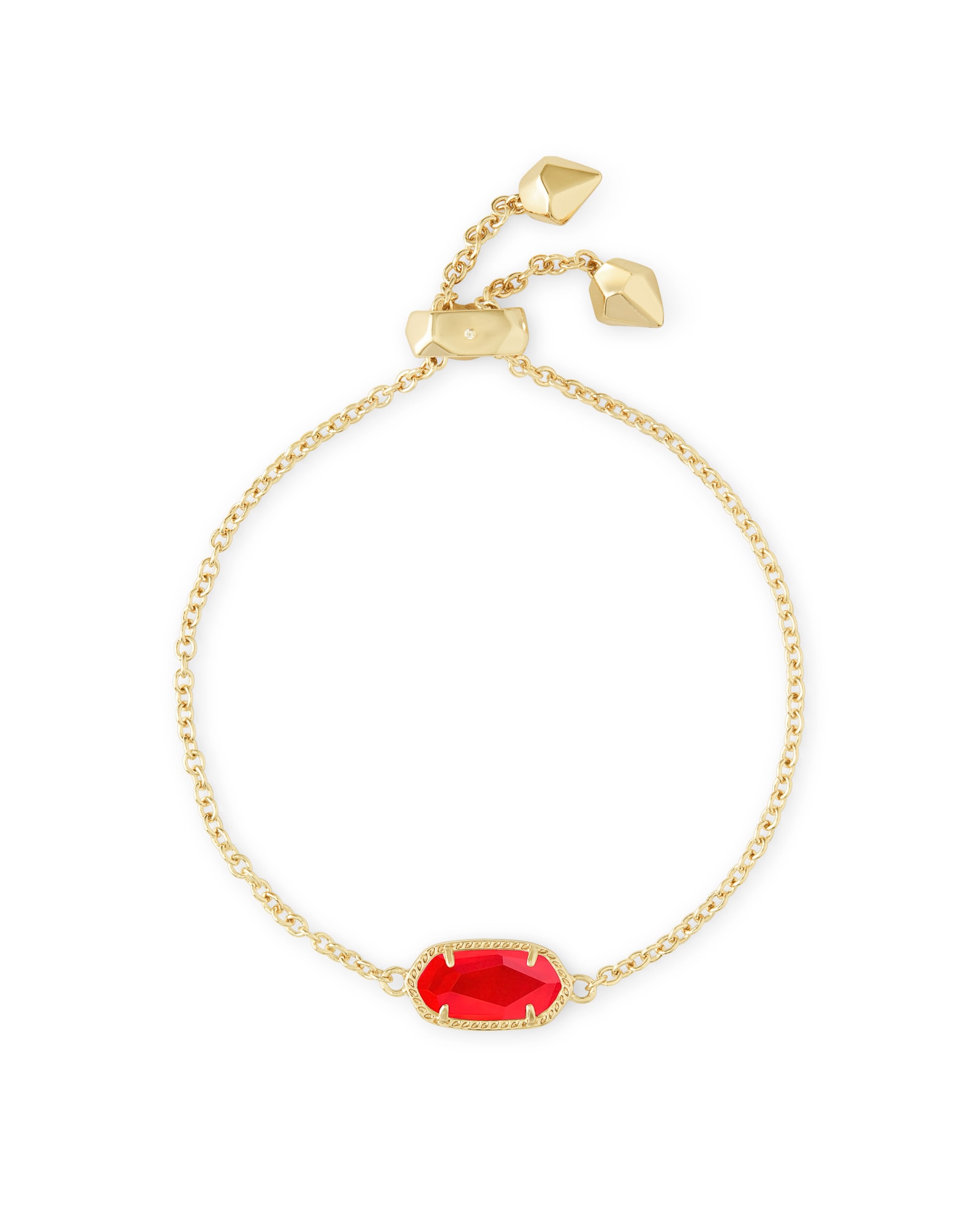 Elaina Gold Adjustable Chain Bracelet in Red Illusion | Kendra Scott