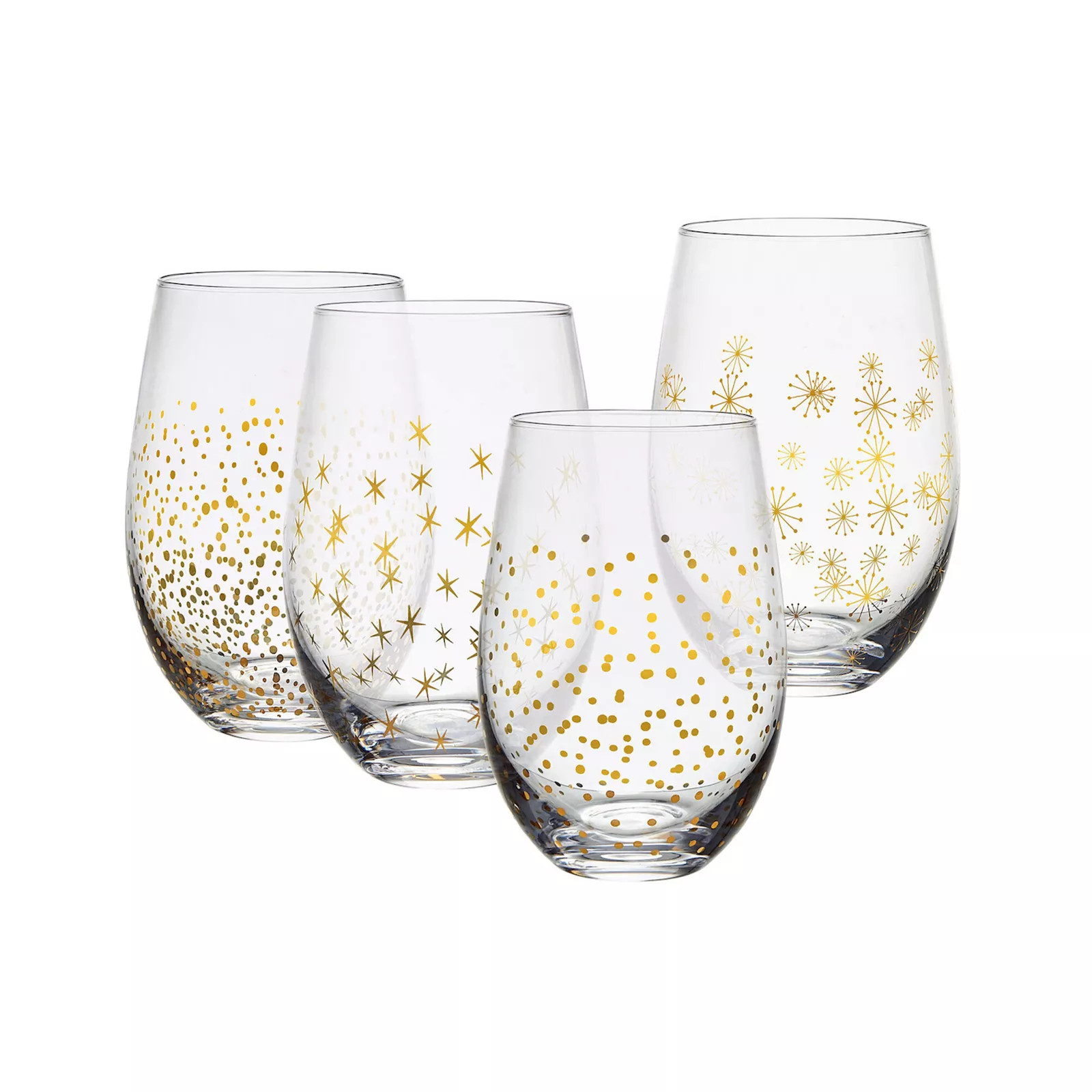 Mikasa Party 4 pc Stemless Wine Glasses Set, Multi | Kohl's