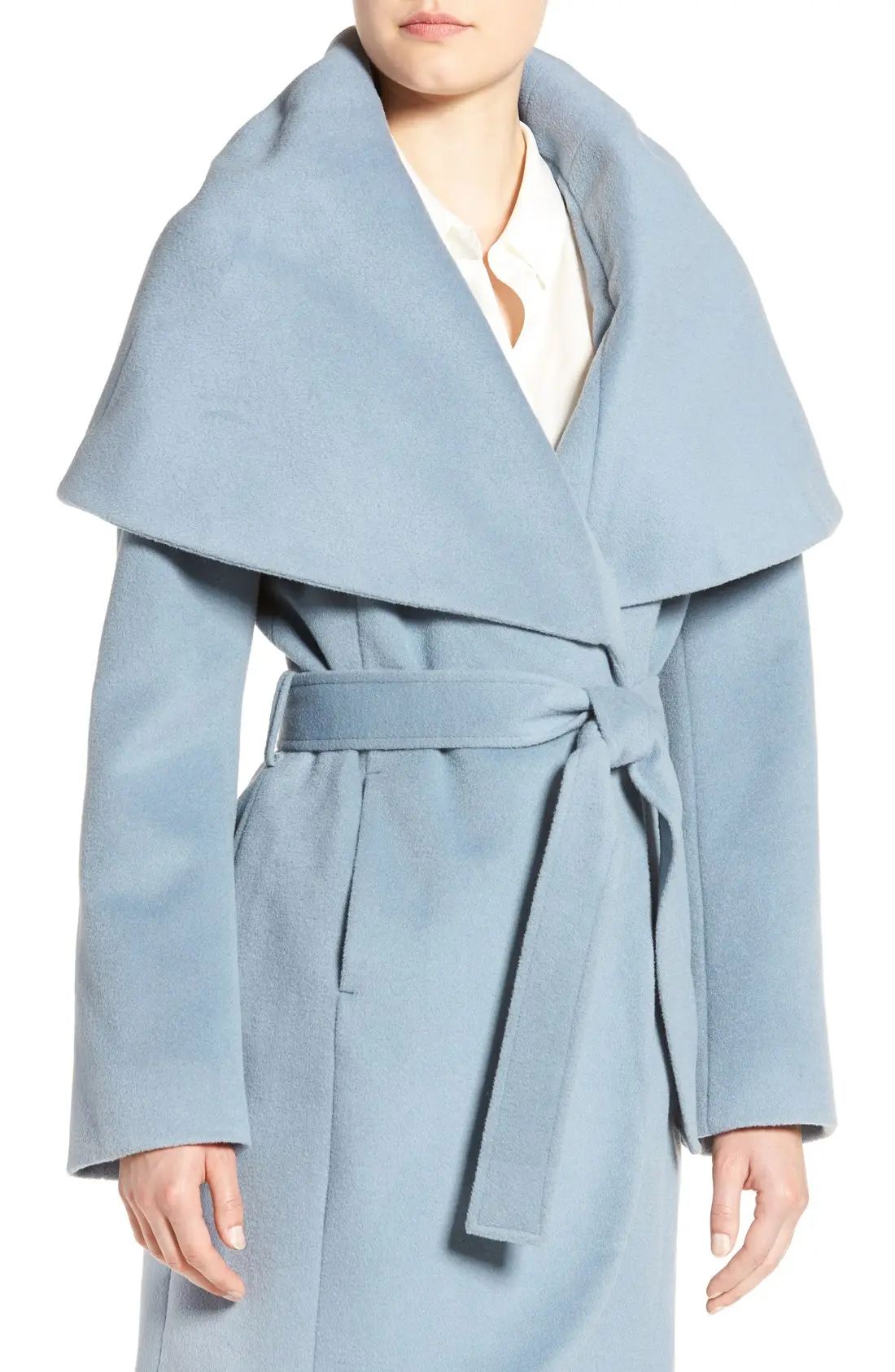 T Tahari Wool Blend Belted Wrap Coat | Nordstrom