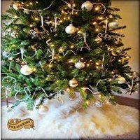 Classic Faux Fur Christmas Tree Skirt  Shaggy Shag Faux Sheepskin Round   18 Colors including White and Off White  by Fur Accents  USA | Etsy (US)