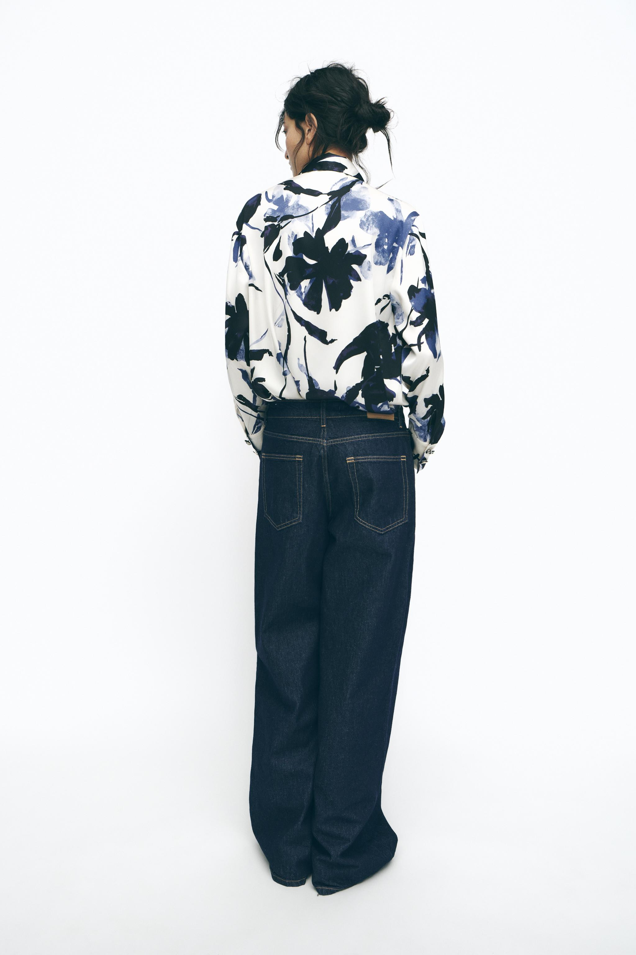 PRINTED SATIN SHIRT | Zara US