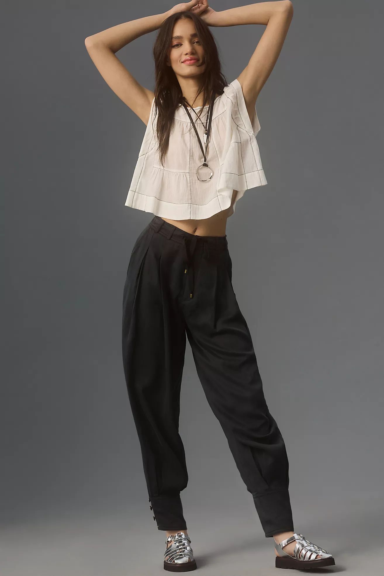 The Scout Cuffed Barrel Pants | Anthropologie (US)