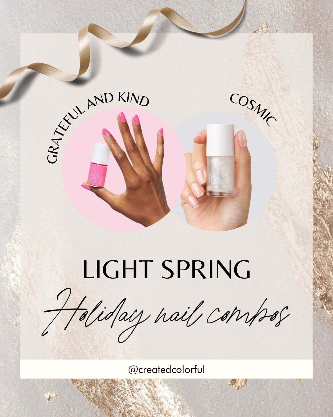 Bringing the festive sparkle to life with these Olive & June polishes is a must, Light Springs! 

We're here for this "Grateful and Kind" and "Cosmic" duo. 

It's the perfect blend of vibrant color and shimmer, wouldn't you agree?

#createdcolorful

#LTKBeauty #LTKHoliday #LTKParties