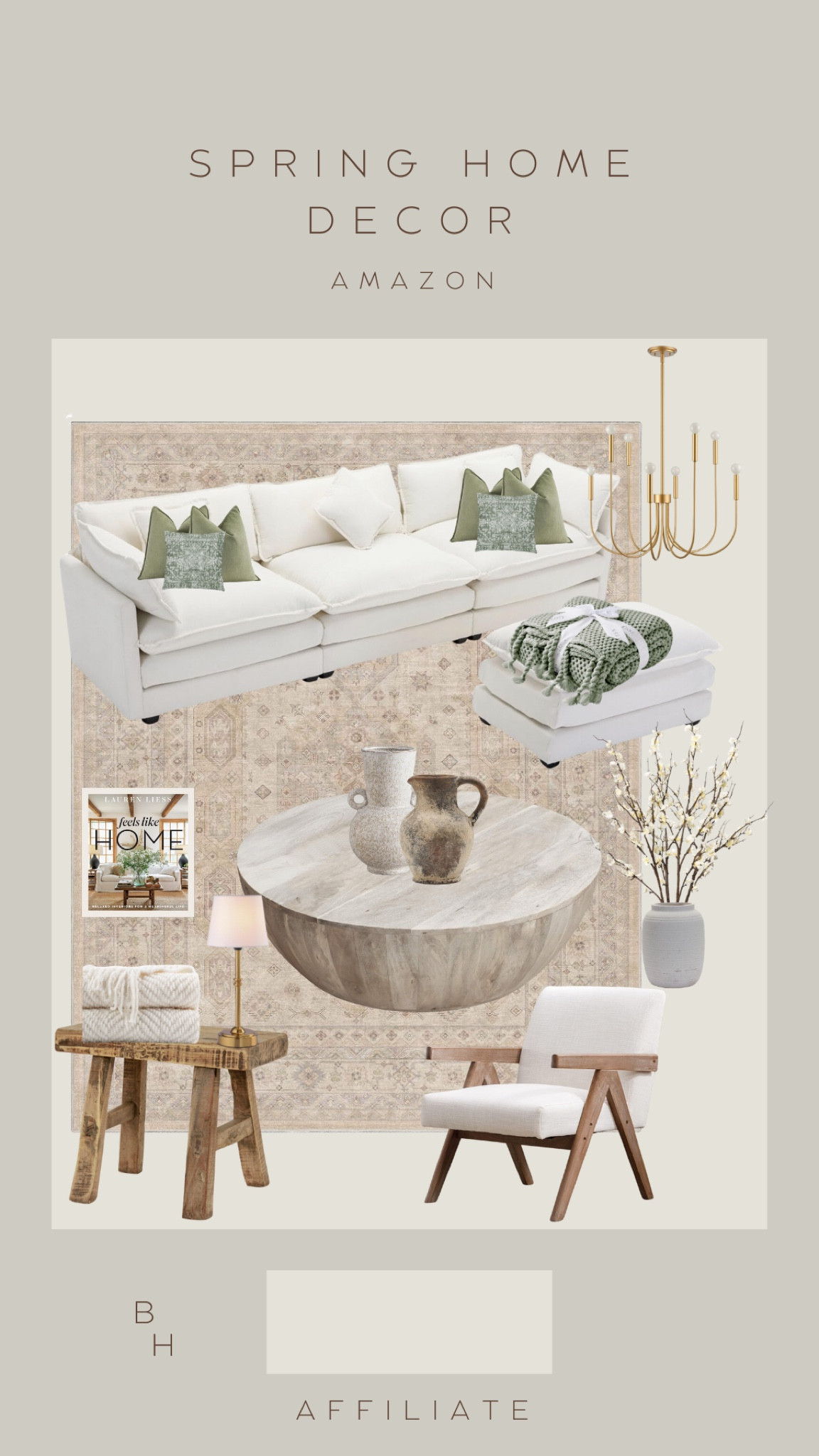 Spring home decor on Amazon, coffee table, area rug, neutral spring, spring decor, florals, greenery, faux stems, ceramic cases, wooden stool, accent chair, furniture, living room, stem, blankets, cozy, bedroom, gold chandelier. 

#LTKhome #LTKstyletip #LTKSpringSale