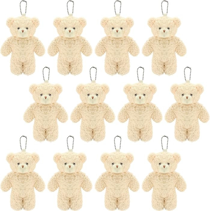 WEGUTATS 12 Pack Brown Mini Teddy Bears 4.7 inch Tiny Soft Stuffed Teddy Bear Small Plush Bears B... | Amazon (US)
