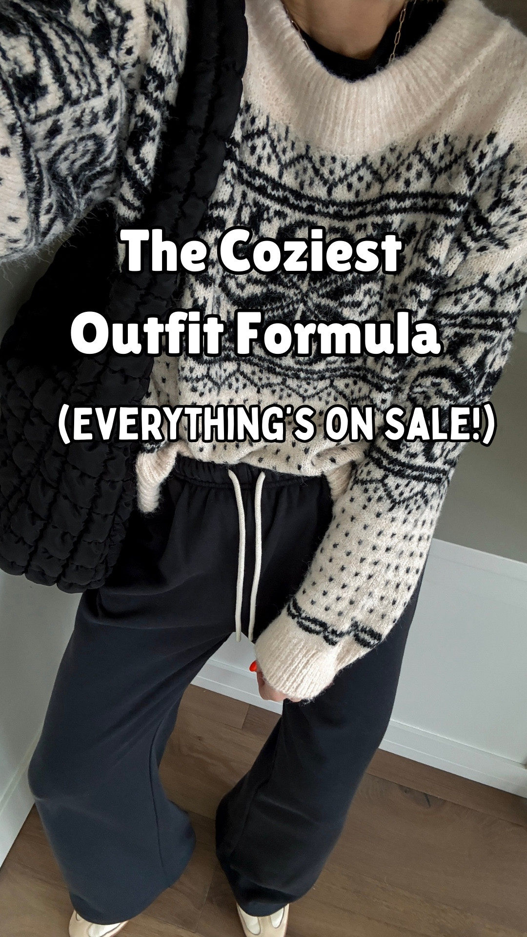 Just when I thought prices couldn’t get any lower… they did 😳🔥 and these deals will NOT last.

Mix-and-match winter favorites you’ll wear nonstop — the fair isle sweater is perfectly oversized (but still polished) and the wide-leg sweats are a comfy-chic staple I reach for on repeat.
Quality + price = SO good.
SIZING ~
Sweater fits true to size, I’m wearing a medium , and sweatpants fit true to size— I am wearing a medium and I’m 5’8” but you may consider sizing down if you’re shorter than 5’6” for the length. There’s plenty of room through the hits and waste. If you plan to wear them with a platform slipper like an UGG I would just get your true size.
Sweater sale ends today , 11/29

#LTKCyberWeek #LTKGiftGuide #LTKHoliday