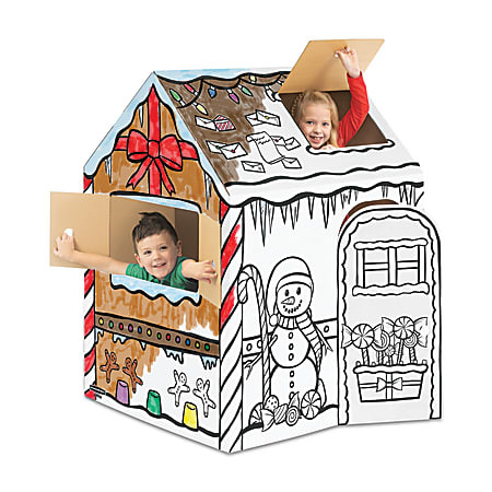 Bankers Box® At Play Playhouse, 48"H x 32"W x 38"D, Gingerbread | Office Depot and OfficeMax 