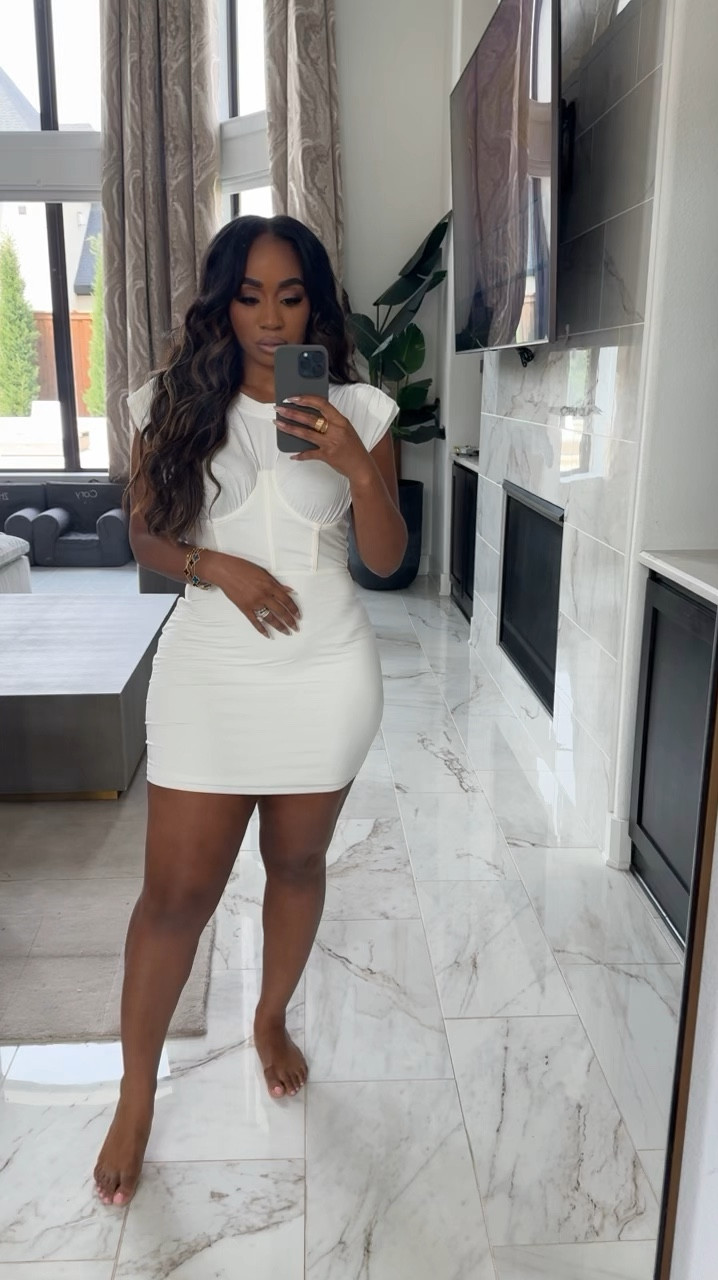 Tshirt dress with some bustier detailing is perfect for a night out or even vacation! 

#LTKTravel #LTKStyleTip #LTKSeasonal