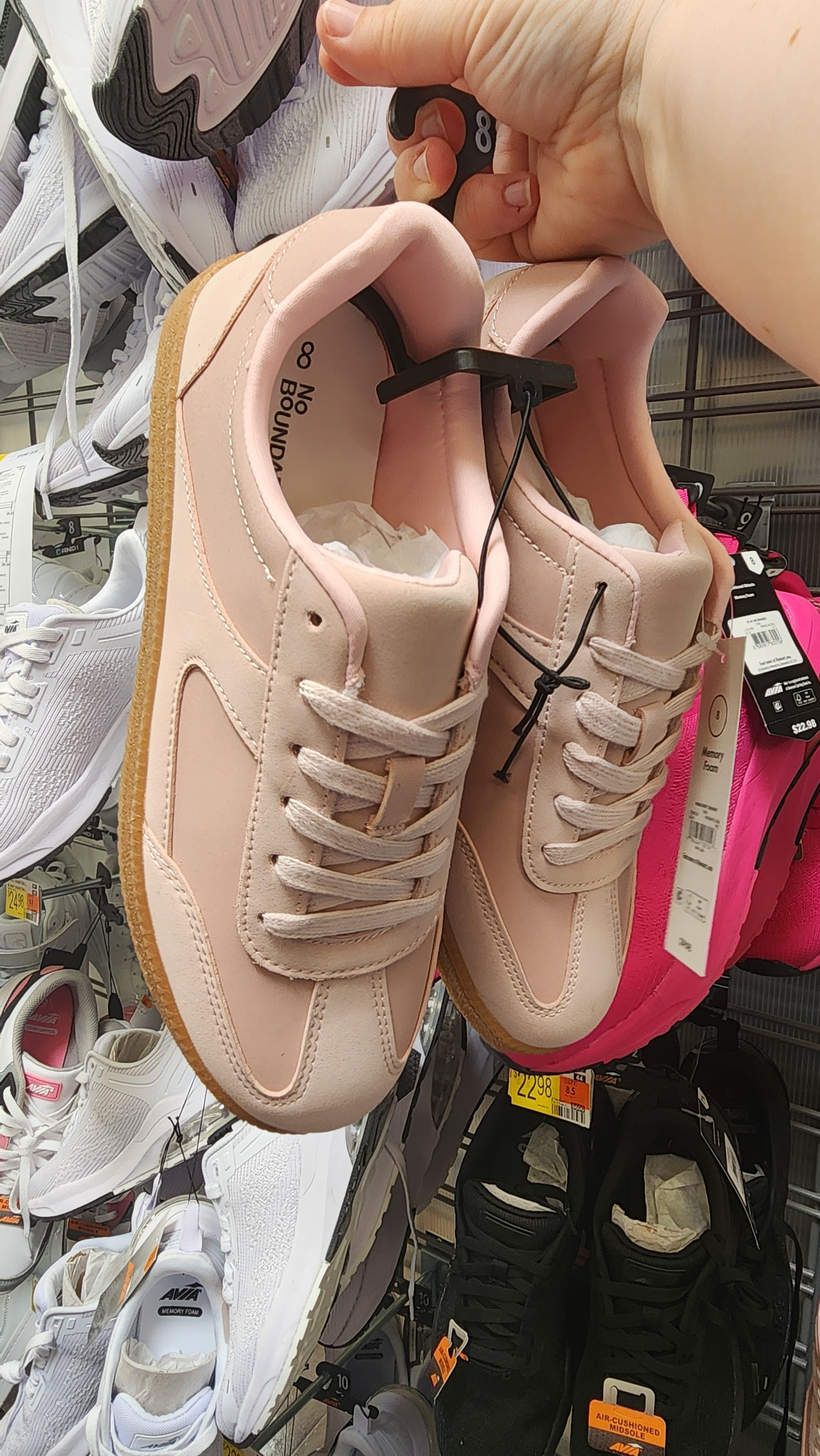 The cutest look for less sneakers at Walmart by the No Boundaries brand. Come in three other colors as well, but personally love this blush pink color. These are so cute in person! 

#LTKFindsUnder50 #LTKShoeCrush #LTKActive