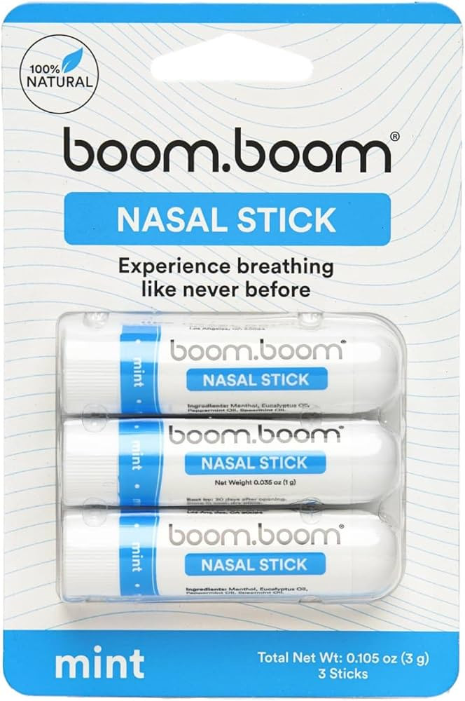 BoomBoom Nasal Stick (3 Pack) | Vapor Flow Technology | Better Breathing + Natural Focus | Cool R... | Amazon (US)
