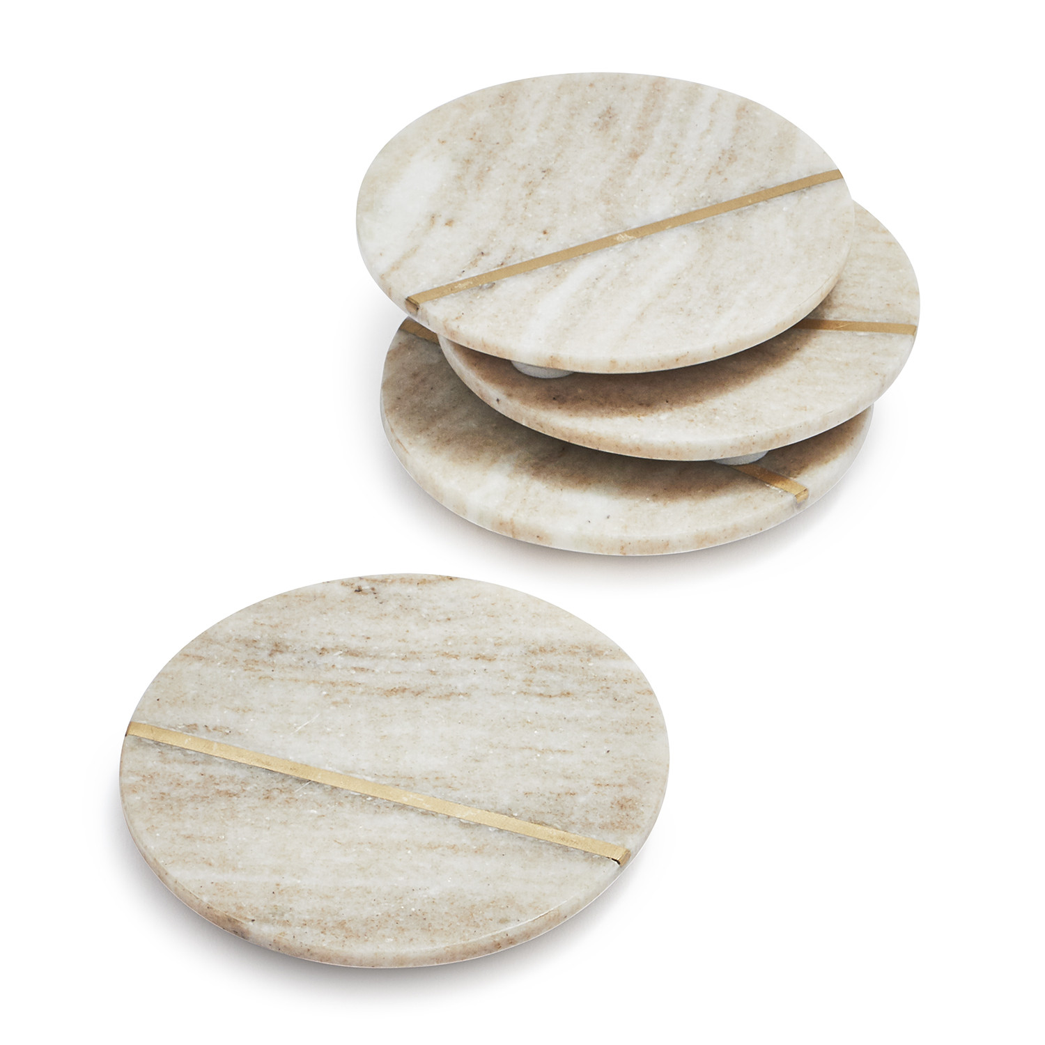 Beige Marble Coasters | Sur La Table
