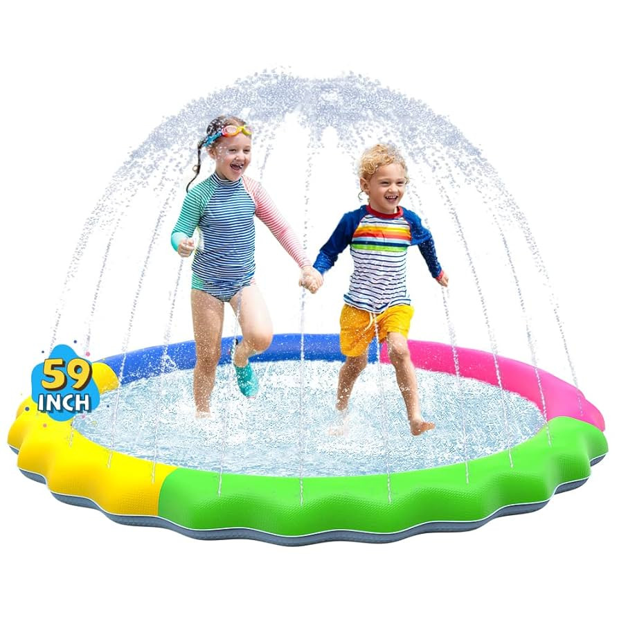 VISTOP Non-Slip Splash Pad for Kids and Dog, Thicken Sprinkler Pool Summer Outdoor Water Toys - F... | Amazon (US)