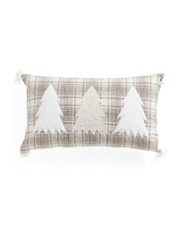14x24 Christmas Tree Pillow With Tassels | TJ Maxx