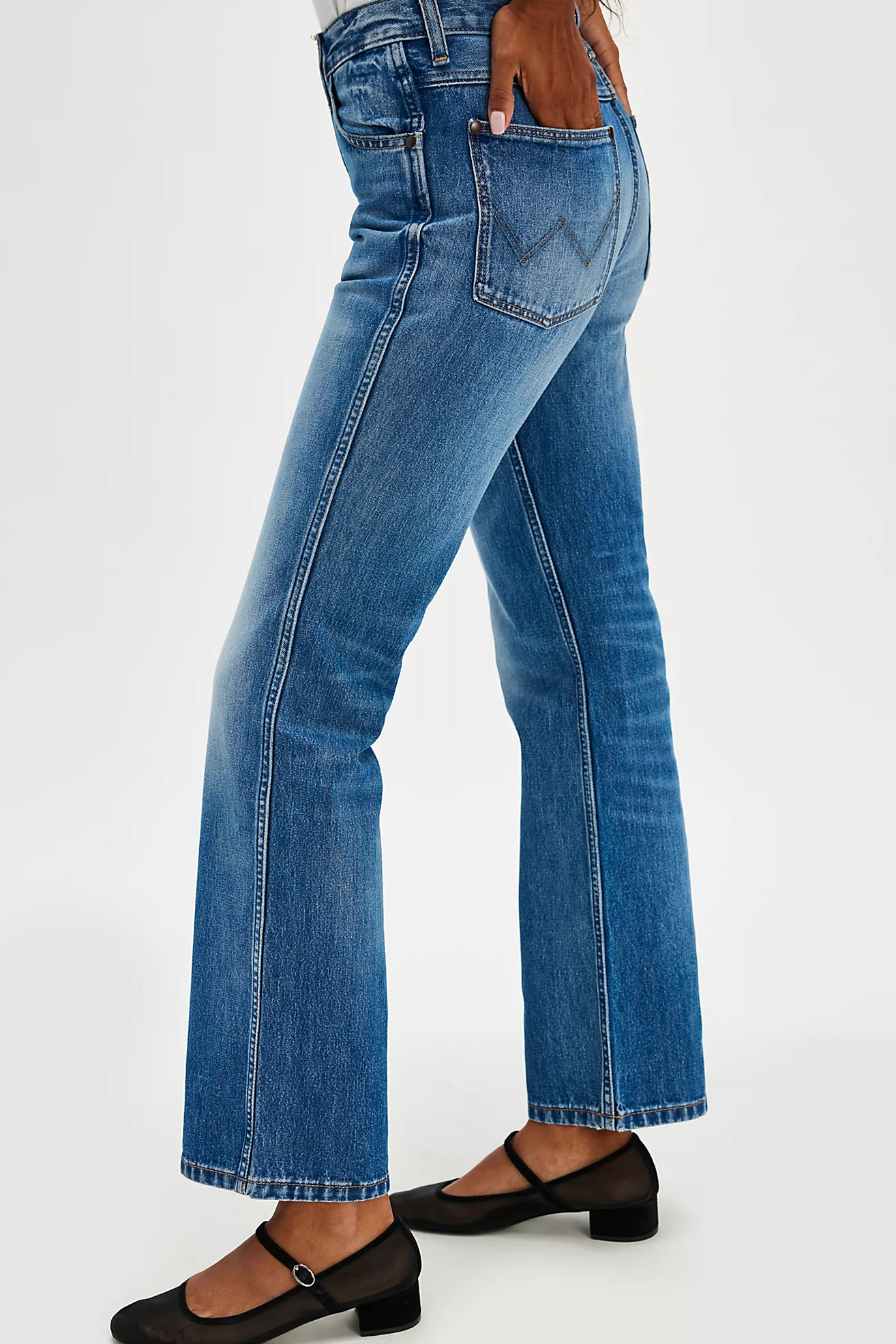 Wrangler Wrancher Mid-Rise Bootct Jeans | Free People (Global - UK&FR Excluded)