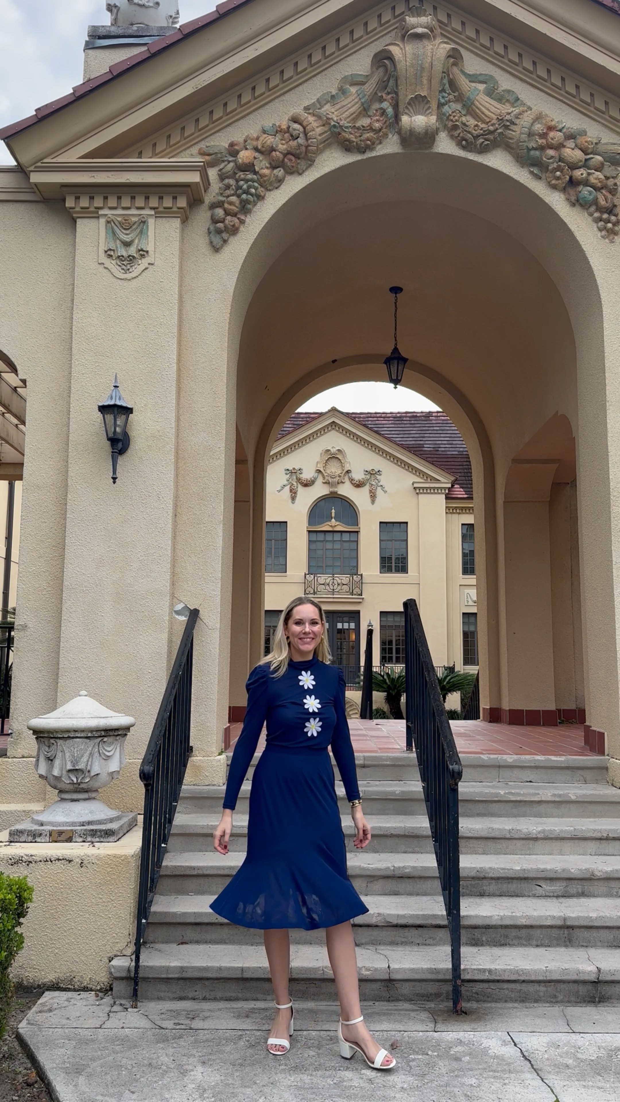 Navy blue is a definitely a neutral in my closet… 🌼 Wear this set out for a special occasion or pair the top with denim for an everyday look this winter! Which way would you wear it!? KristinIt navy skirt and mock neck top. #ad 

#LTKSeasonal #LTKstyletip