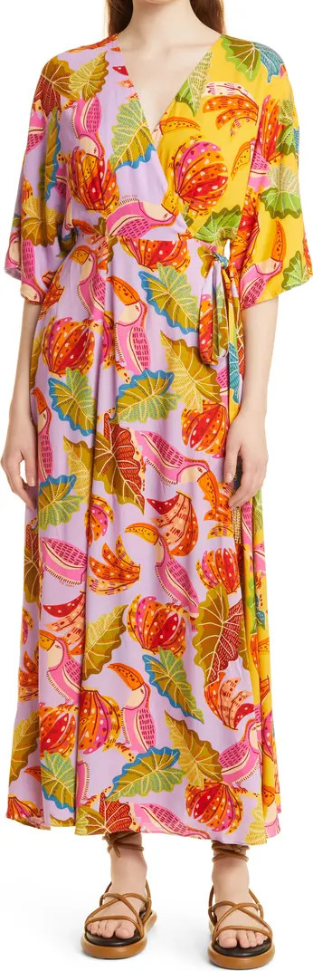 Beaks and Bananas Wrap Maxi Dress | Nordstrom
