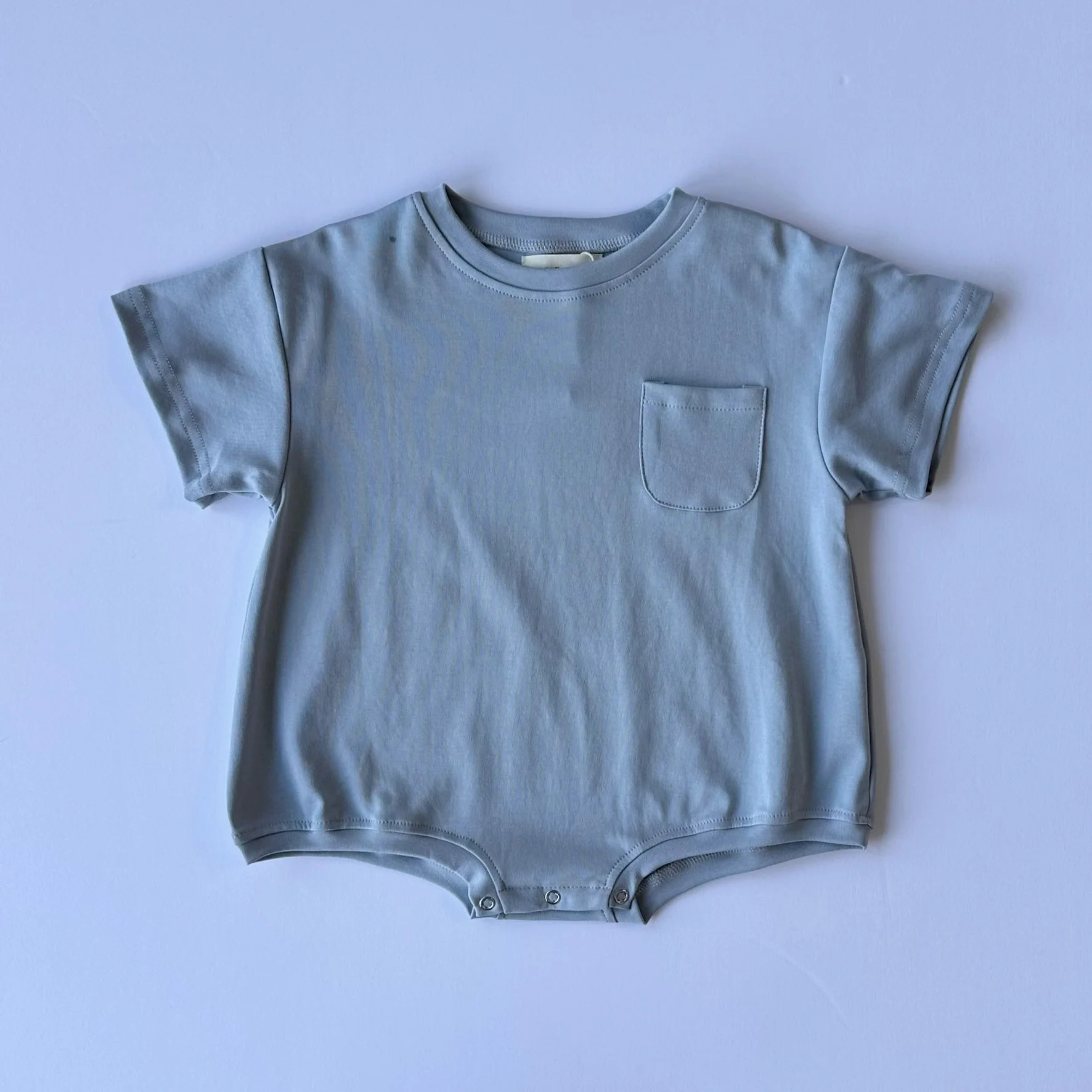 Cory Pocket Romper in Slate | Babies and Toddlers | WinnieandCrew.com | Winnie and Crew