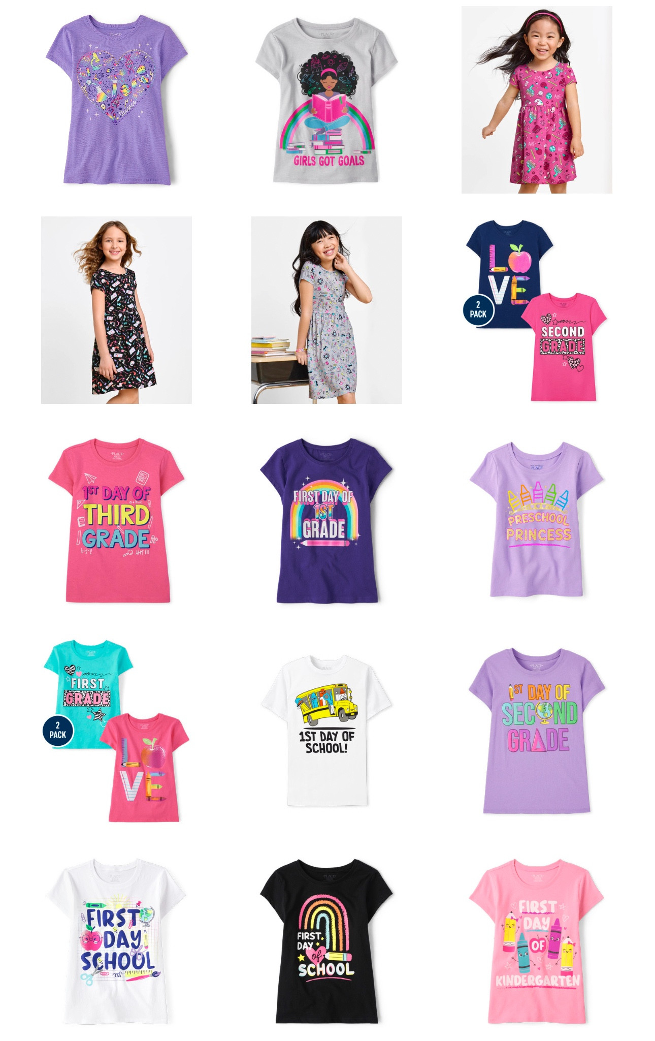 Children’s Place girls back to school shirts - $5.99 and under! 

#LTKSeasonal #LTKkids #LTKBacktoSchool