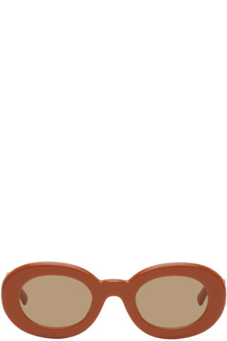 Orange Le Raphia 'Les Lunettes Pralu' Sunglasses | SSENSE