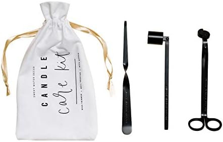 Sweet Water Decor Candle Care Kit | Matte Black Candle Accessory Set Includes Wick Trimmer, Wick ... | Amazon (US)