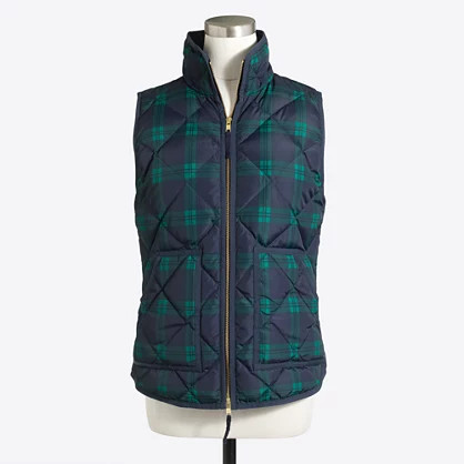 Printed quilted puffer vest | J.Crew Factory